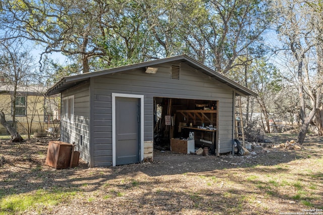 view of outbuilding with an outdoor structure