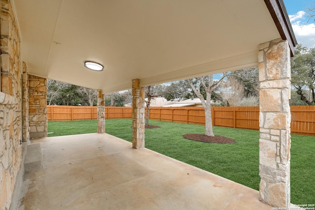 view of patio / terrace with a fenced backyard