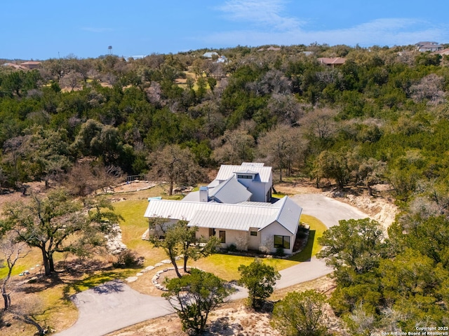 aerial view with a view of trees