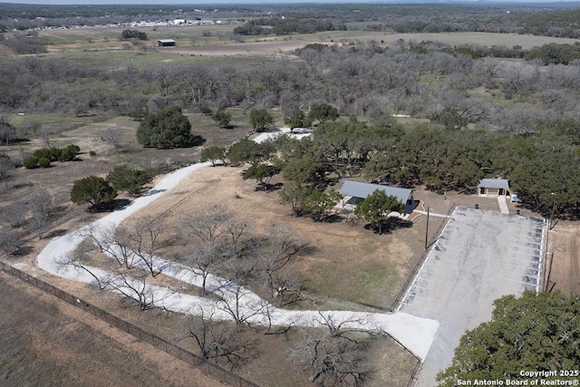 drone / aerial view featuring a rural view