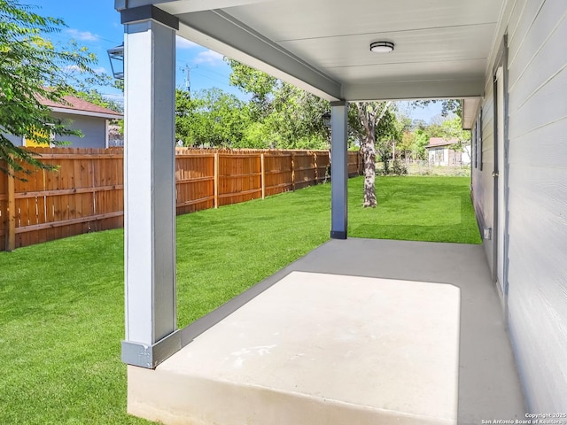 view of patio / terrace with fence