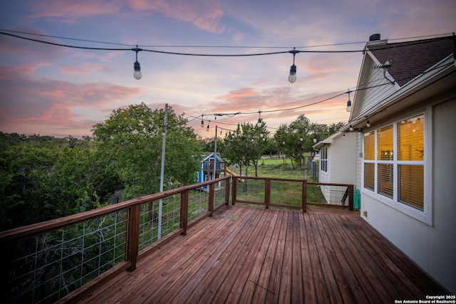 view of wooden deck