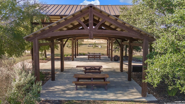 view of home's community with a patio area and a gazebo