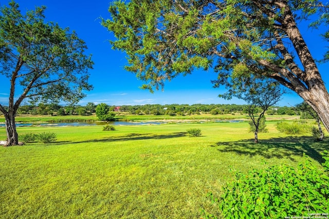 view of yard featuring a water view