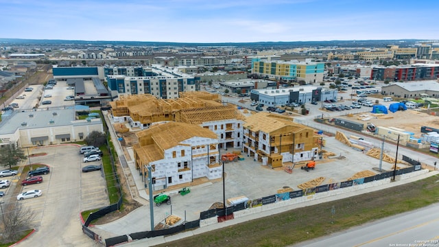 drone / aerial view featuring a view of city