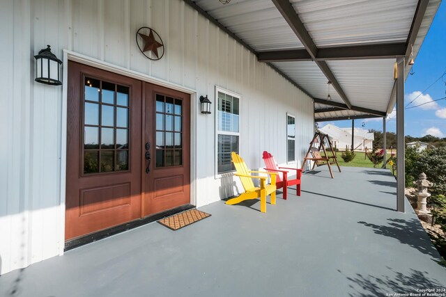 view of patio / terrace with french doors