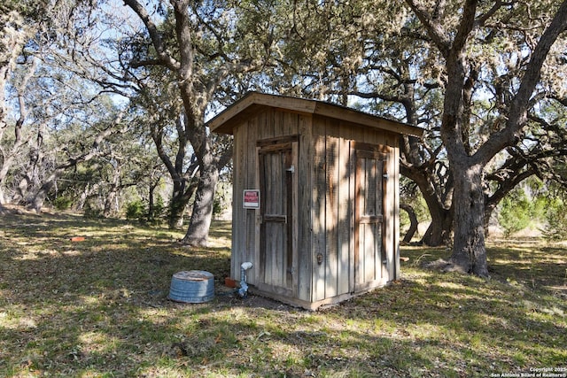 view of shed