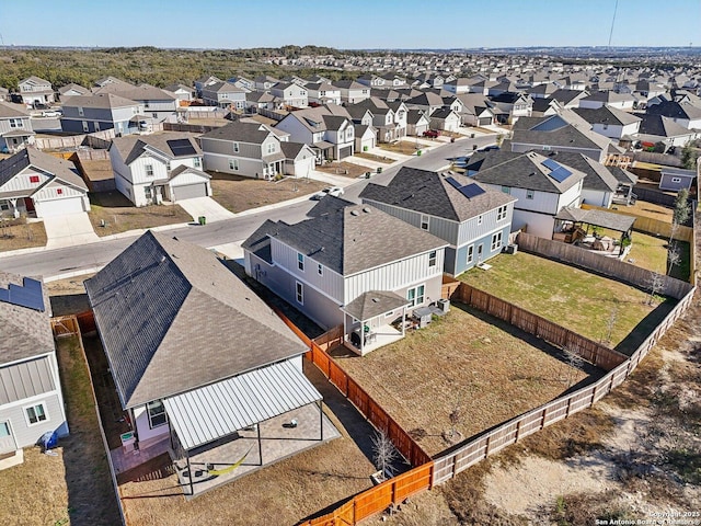 aerial view featuring a residential view