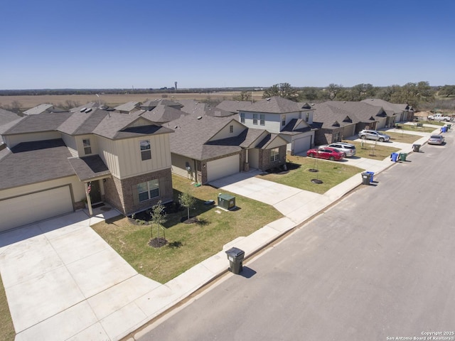 birds eye view of property featuring a residential view