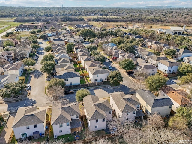 drone / aerial view with a residential view