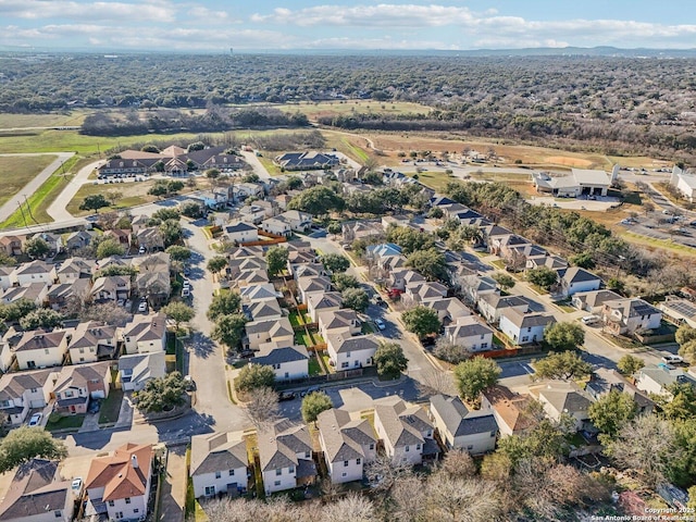 aerial view featuring a residential view