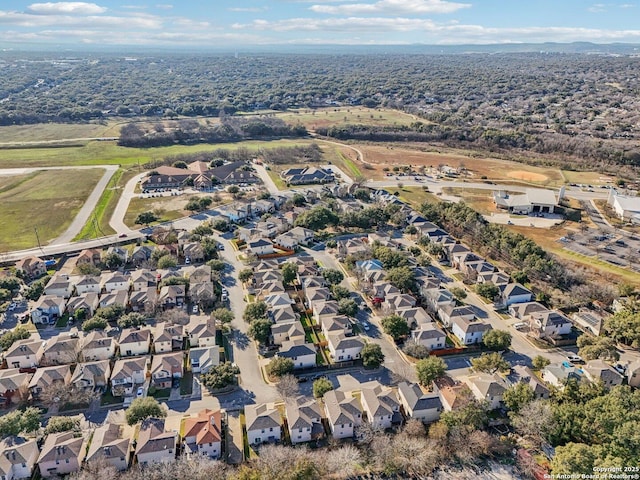 drone / aerial view with a residential view