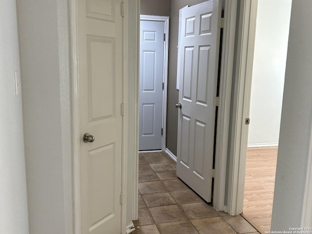 hallway with baseboards