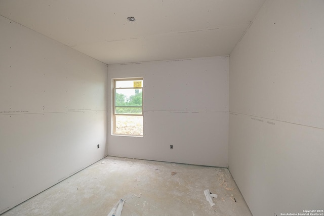 view of spare room
