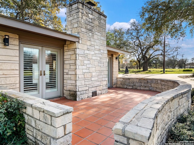 view of patio / terrace featuring french doors