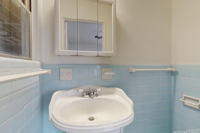 bathroom featuring a sink and wainscoting