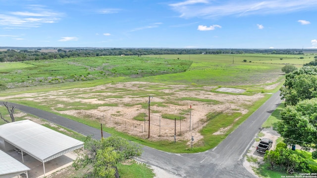 drone / aerial view with a rural view