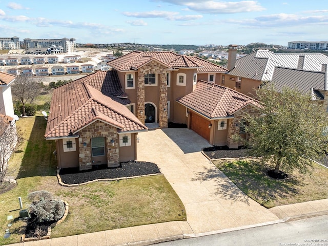 aerial view featuring a residential view