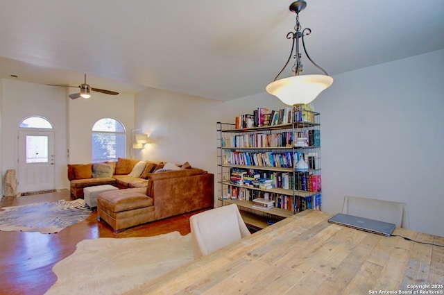 interior space featuring wood finished floors