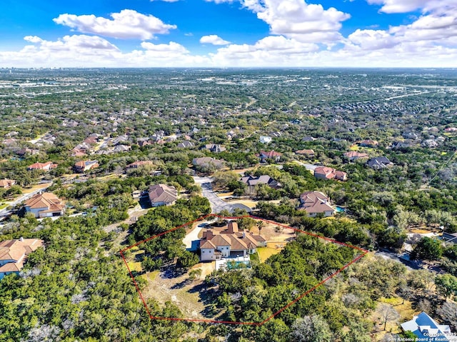 bird's eye view featuring a residential view