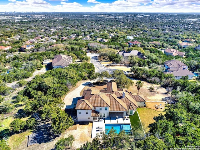 drone / aerial view featuring a residential view