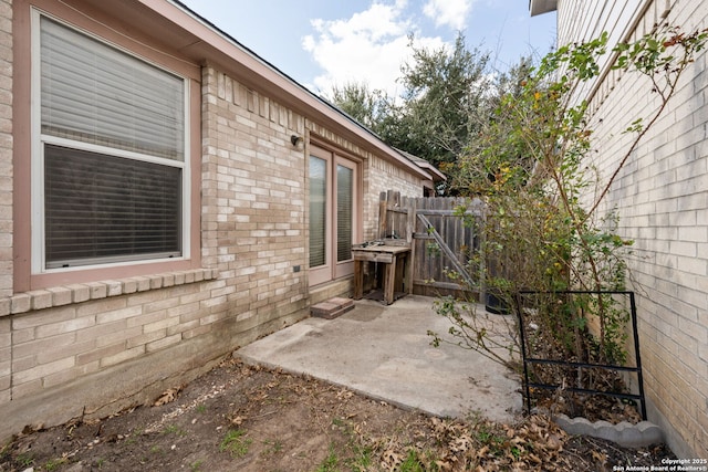 view of patio / terrace with fence