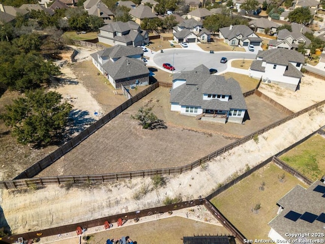 aerial view featuring a residential view