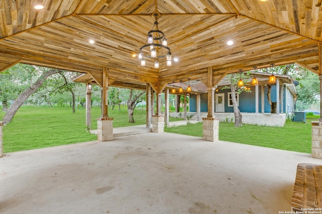 view of patio / terrace with central AC unit