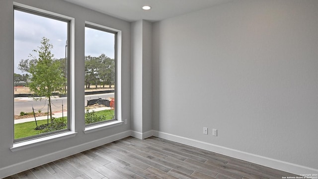 417 Verdad Way, Boerne, TX 78006 - empty room with baseboards, wood finished floors, and recessed lighting