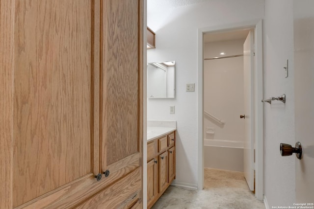 full bath with bathing tub / shower combination and vanity