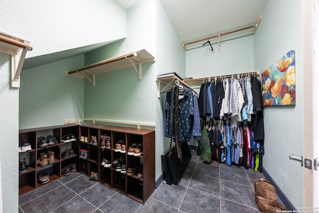 walk in closet featuring tile patterned floors