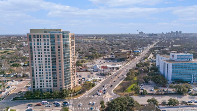 aerial view featuring a view of city