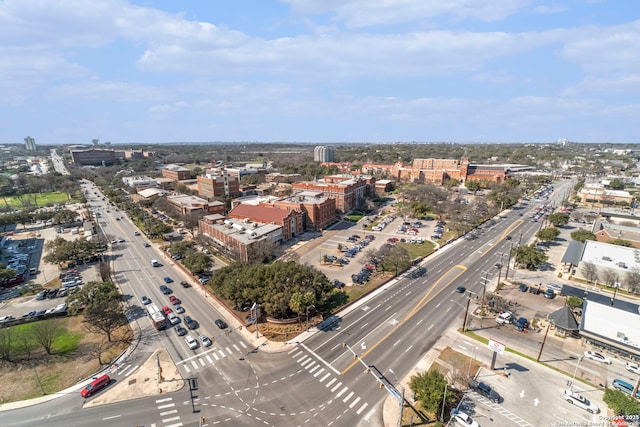 aerial view featuring a view of city