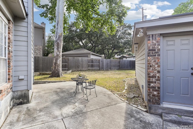 view of patio / terrace featuring a fenced backyard