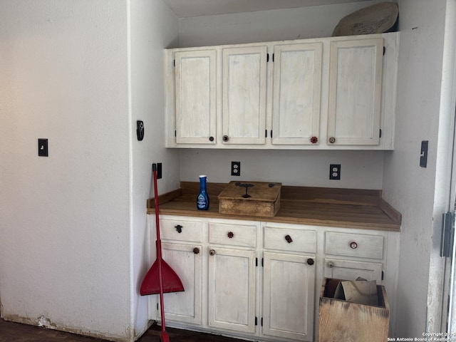 kitchen with white cabinetry