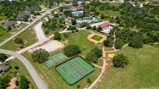 1207 Acquedotto, New Braunfels, TX 78132 - aerial view of property's location with a pool