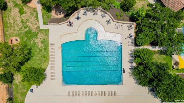 1207 Acquedotto, New Braunfels, TX 78132 - drone / aerial view of a pool area