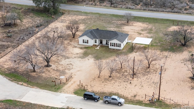 bird's eye view featuring a rural view