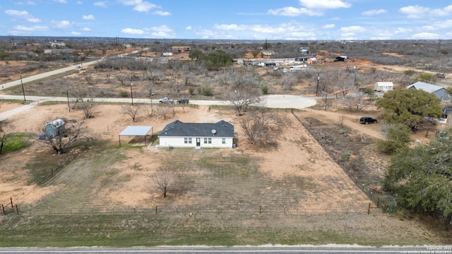 aerial view featuring a rural view