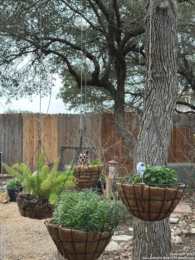 exterior space featuring fence