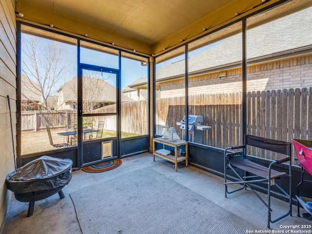 view of sunroom / solarium