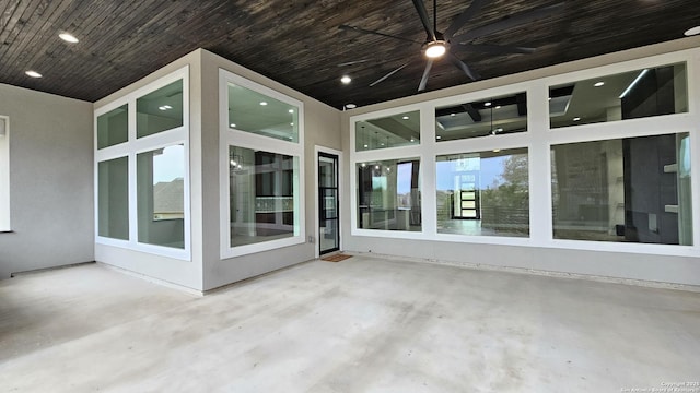 view of patio / terrace featuring ceiling fan