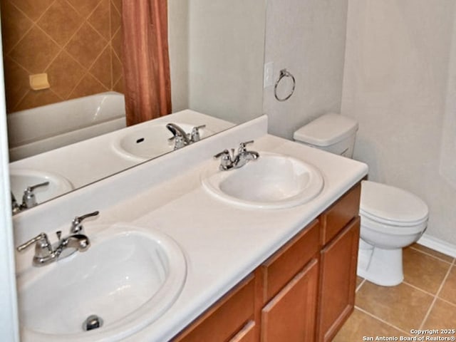 full bathroom with a sink and toilet