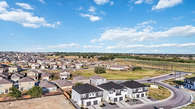 aerial view with a residential view