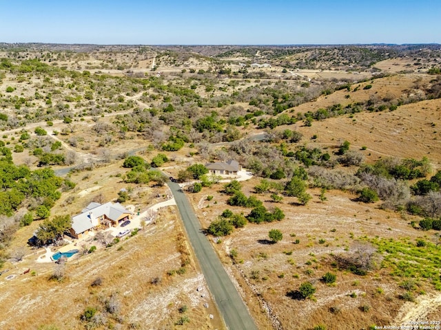 bird's eye view with a rural view