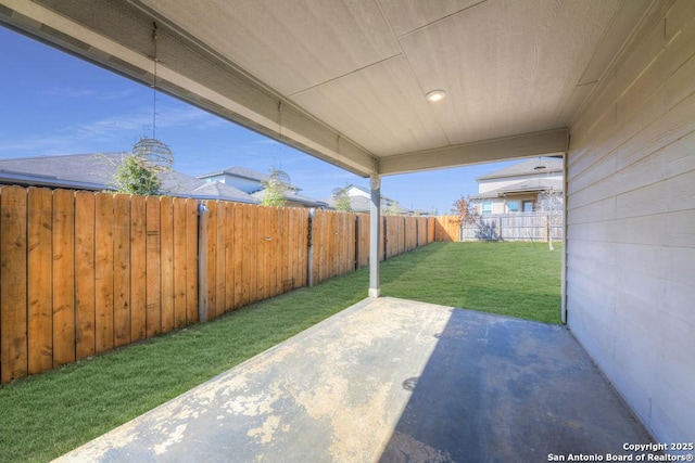 view of patio / terrace featuring a fenced backyard