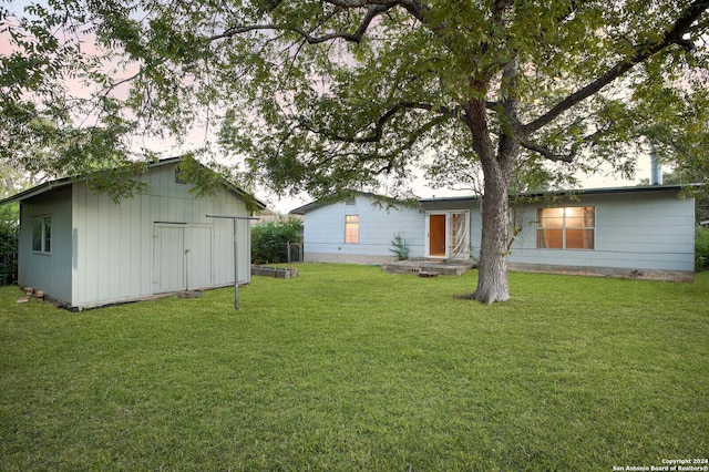 exterior space with an outdoor structure