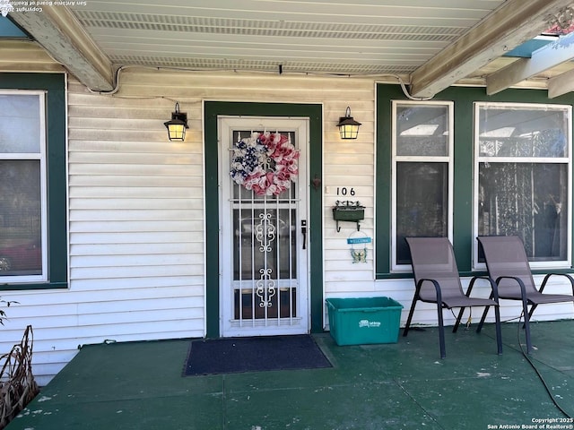 view of doorway to property