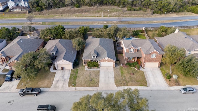 bird's eye view with a residential view