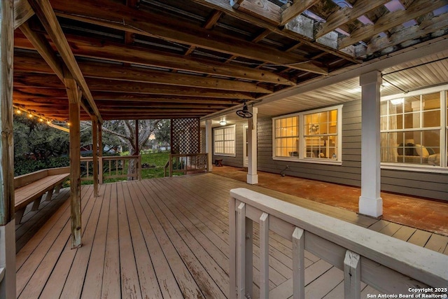 view of wooden deck